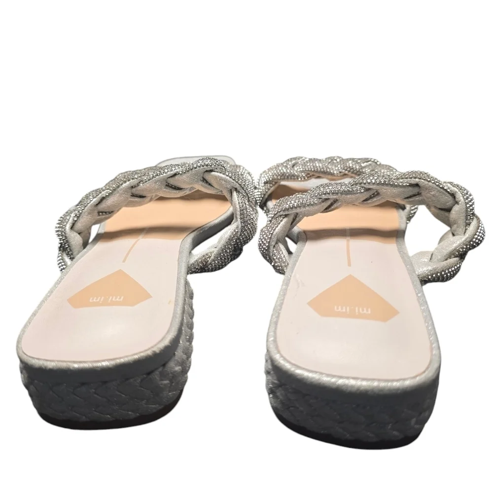 MI.IM Silver Braided Block HeelHeel Sz.6